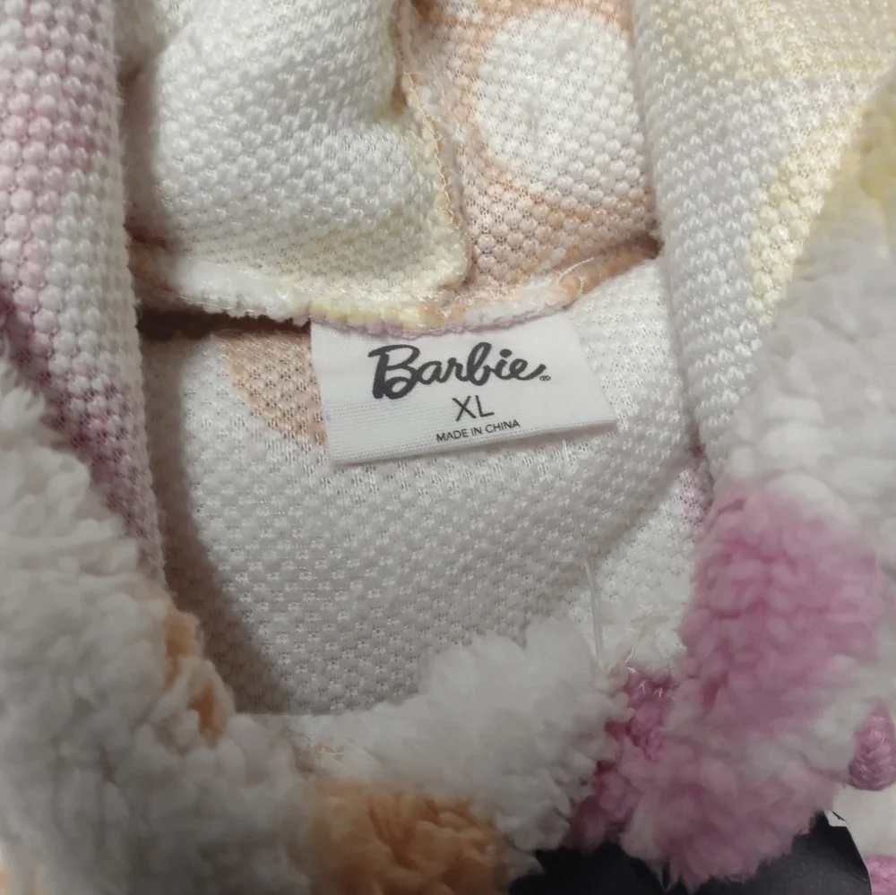 Nwt Barbie Daisy Sherpa hoodie xl - Picture 3 of 5
